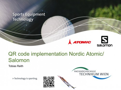 QR code, cross-country skiing, Atomic, Salomon, Bachelorarbeit, Sports Equipment Technology, Fh Technikum Wien